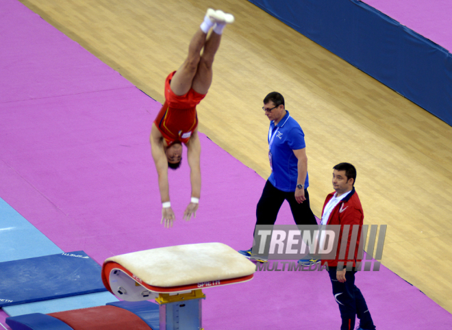 Bakıda idman gimnastikası üzrə Dünya Kuboku yarışlarının ikinci günü start götürüb. Azərbaycan, 20 fevral, 2016